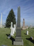 Obelisk monument for Heinrich Duntemann and Dorothea Banger Duntemann at Old St. John's Cemetery.