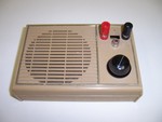 1992: A general-purpose audio amplifier for test purposes, based on the LM386 half-watt amplifier IC. It's basically an audio signal tracer, and I use it to amplify audio generated by receiver lashups that lack audio sections.