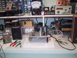 9/2005: 6T9 stereo amp on my test bench, almost finished.