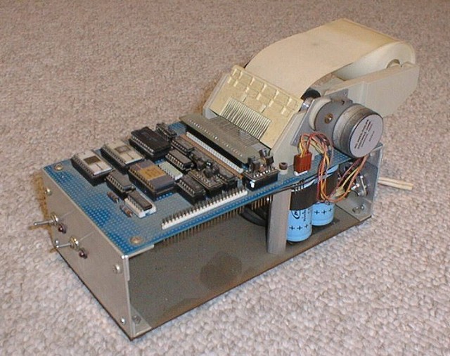 1979: The COSMAC IMP (Inexpensive Matrix Printer.) I designed and built a simple thermal printer for the COSMAC ELF computer, using all COSMAC parts and a little OEM printhead from TI. I offered the circuit as a project article to Popular Electronics (which had published the ELF in 1976) but PE said the Elf's time had passed.