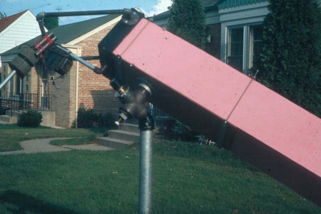 1968: This may be the only turn-on-threads Springfield telescope mount in history. (And for a reason, too.) I had no urgent use for the square tube, so I hacked it up into a Springfield configuration, in which the eyepiece never moves.