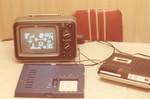 1978: The RCA COSMAC VIP had a nice system for loading and saving software on cassette. I wrote a simple paint program in 256 bytes (!!) of machine code, and with it drew all the animation bitmaps.